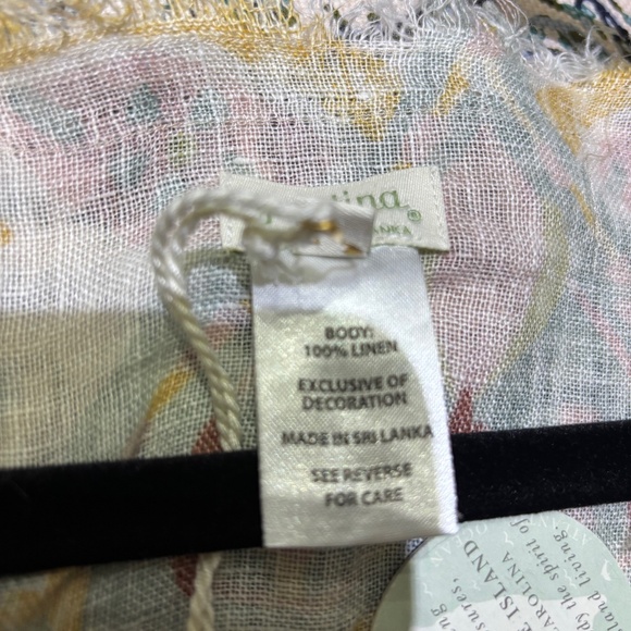 NWT Rynn Linen Poncho/Blouse Sugar Mill Damask Flax - Picture 8 of 8